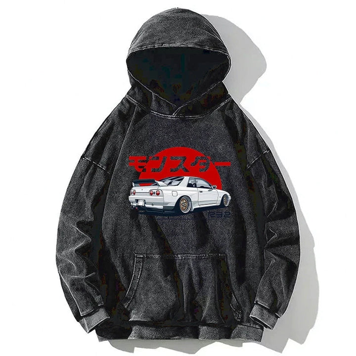 Monster. Skyline R32 GTR Washed Hoodie