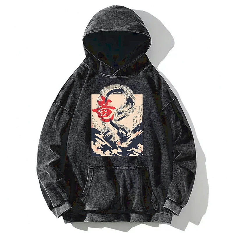 Sea Dragon Japanese Washed Hoodie