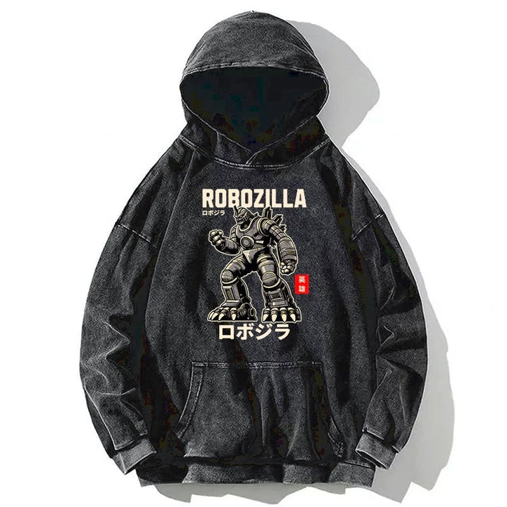 RoboZilla Manga Japanese Washed Hoodie