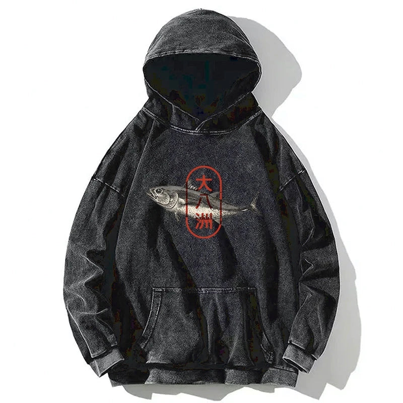Sushi Fish Washed Hoodie