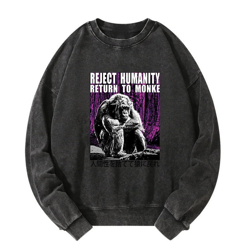 Reject Humanity Return To Monkey Japan Washed Sweatshirt