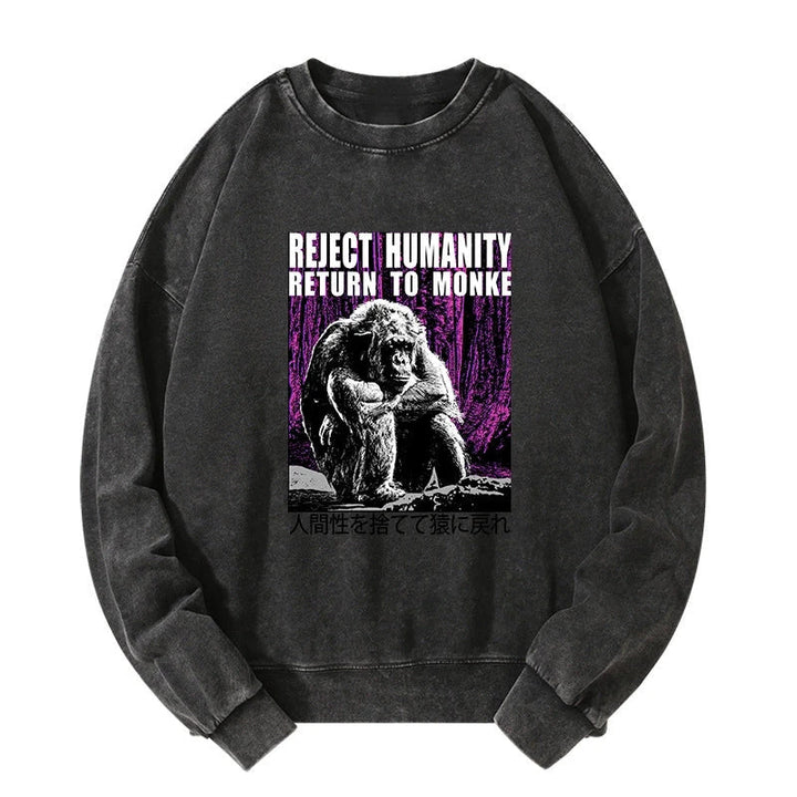 Reject Humanity Return To Monkey Japan Washed Sweatshirt