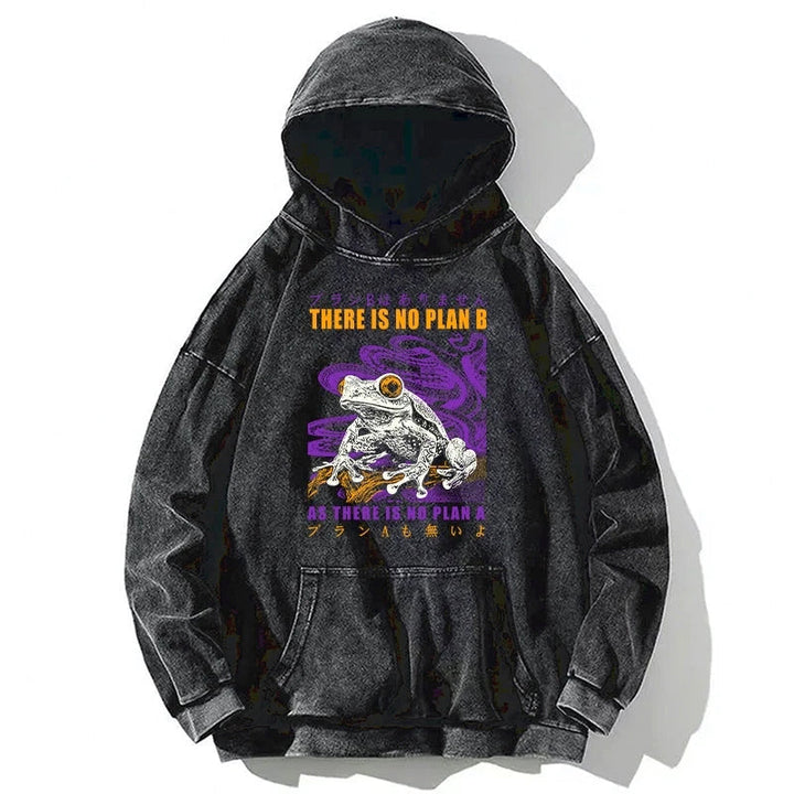 Thers Is No Plan B Frog Washed Hoodie