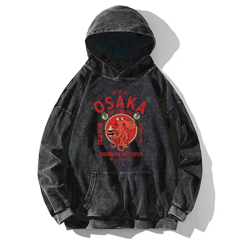 Drunken Octopus Japan Washed Hoodie