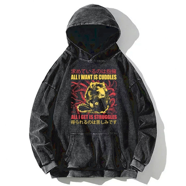 All I Want Is Cuddles Washed Hoodie