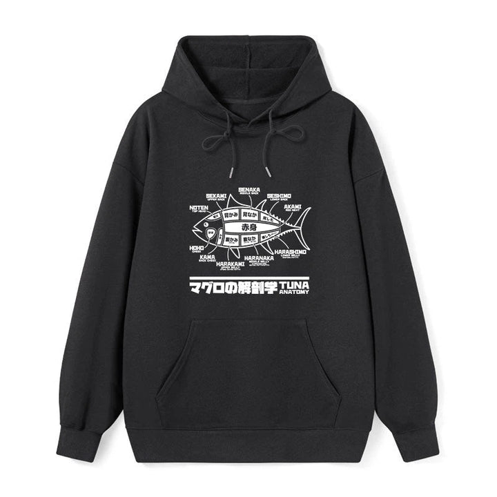 Tuna Dissection Map Japanese Classic Hoodie
