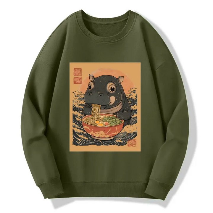 Moo Deng Eat Ramen Sweatshirt