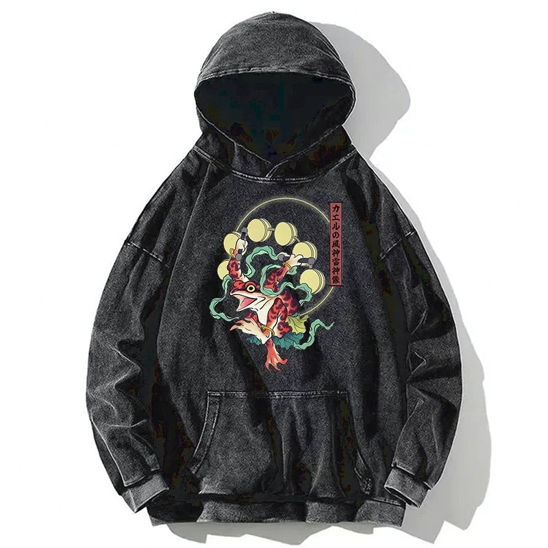 Frog Monster Japanese Washed Hoodie