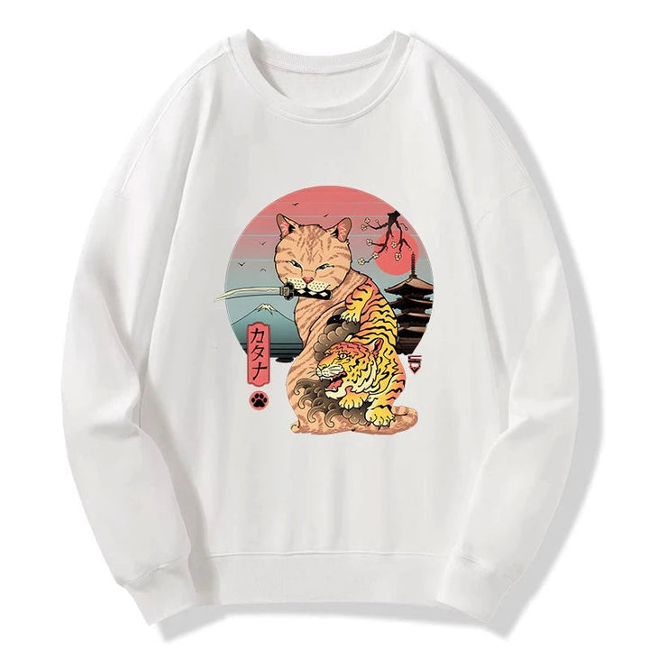 Katana Cat Tattoo Sweatshirt