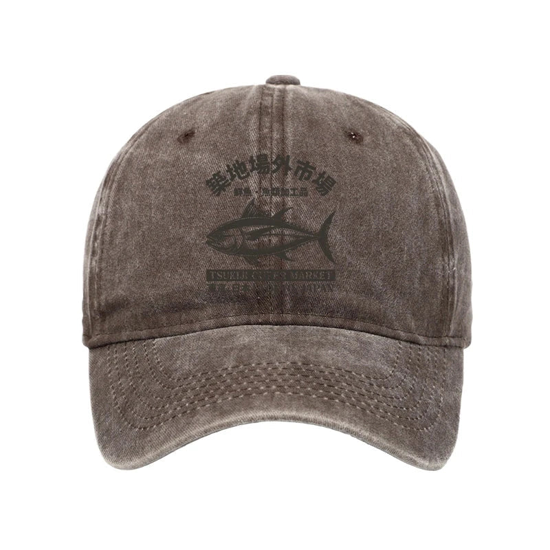 Sakana Tsukiji Fish Market Washed Cap