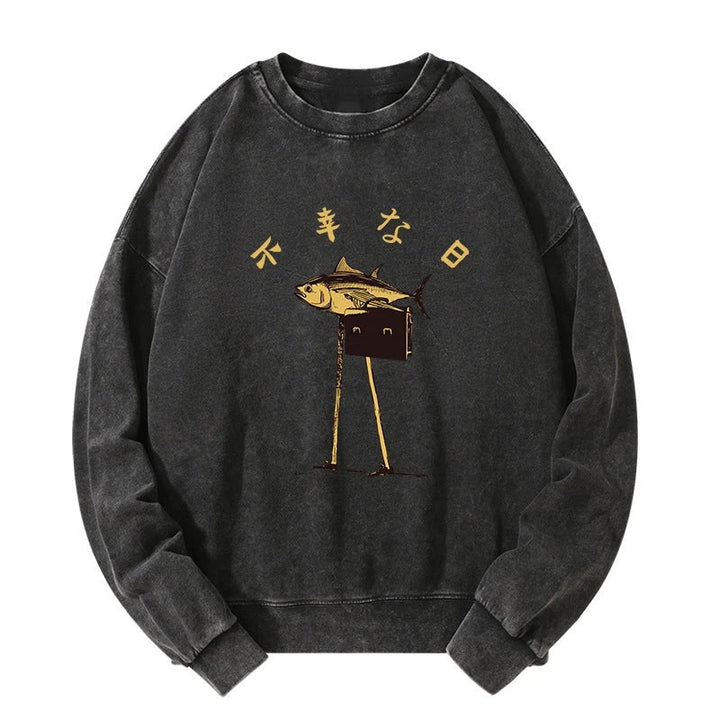 Unlucky Fish Japanese Washed Sweatshirt