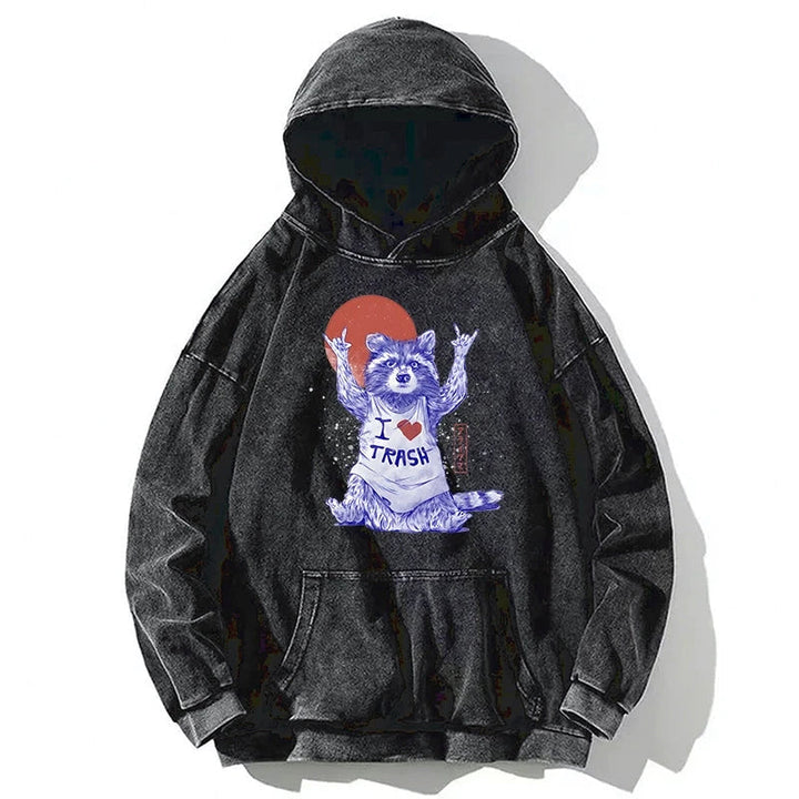 I love Trash Washed Hoodie
