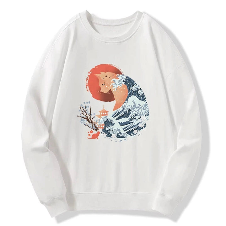 Spirit Cat Wave Japan Sweatshirt