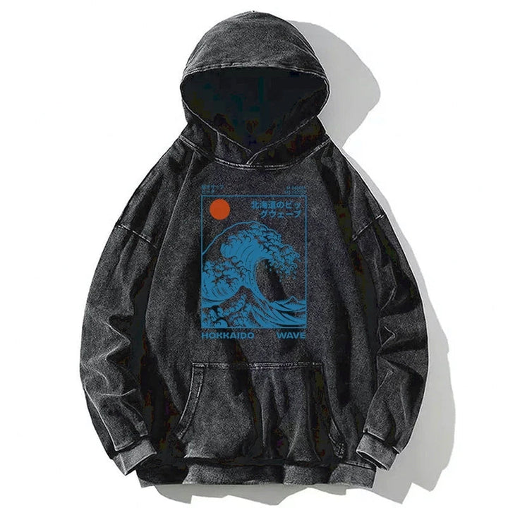 Hokkaido Wave Japan Washed Hoodie