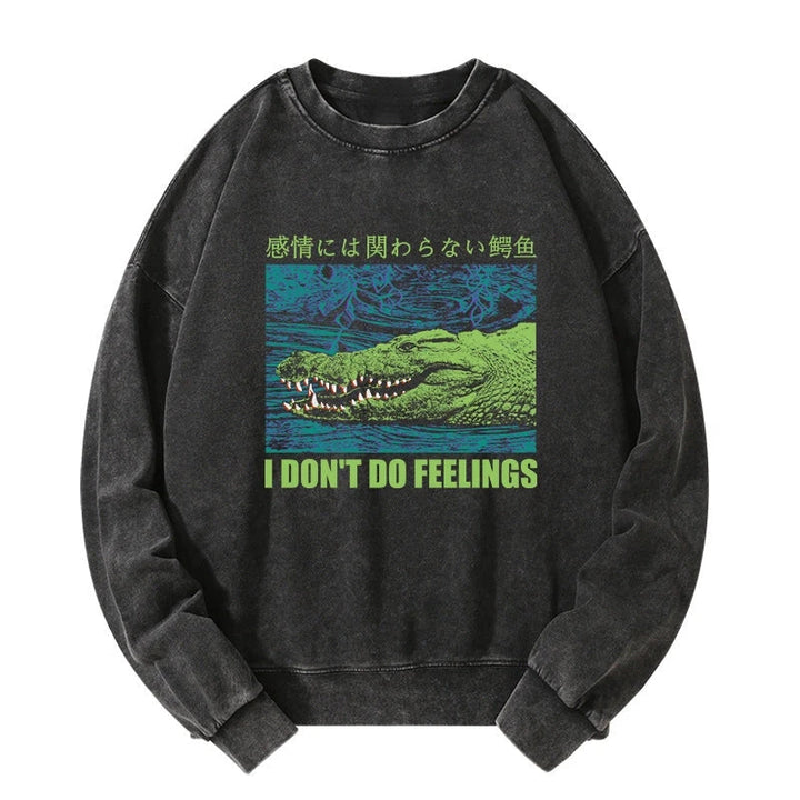 An Emotionless Crocodile Washed Sweatshirt