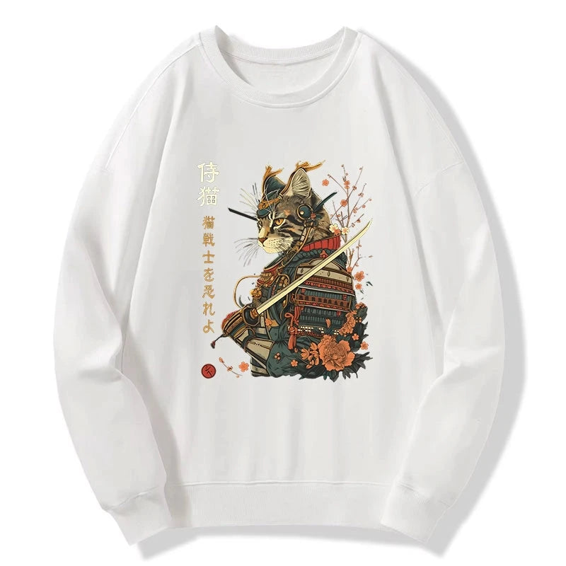 Cat Samurai Japanese Art Sweatshirt