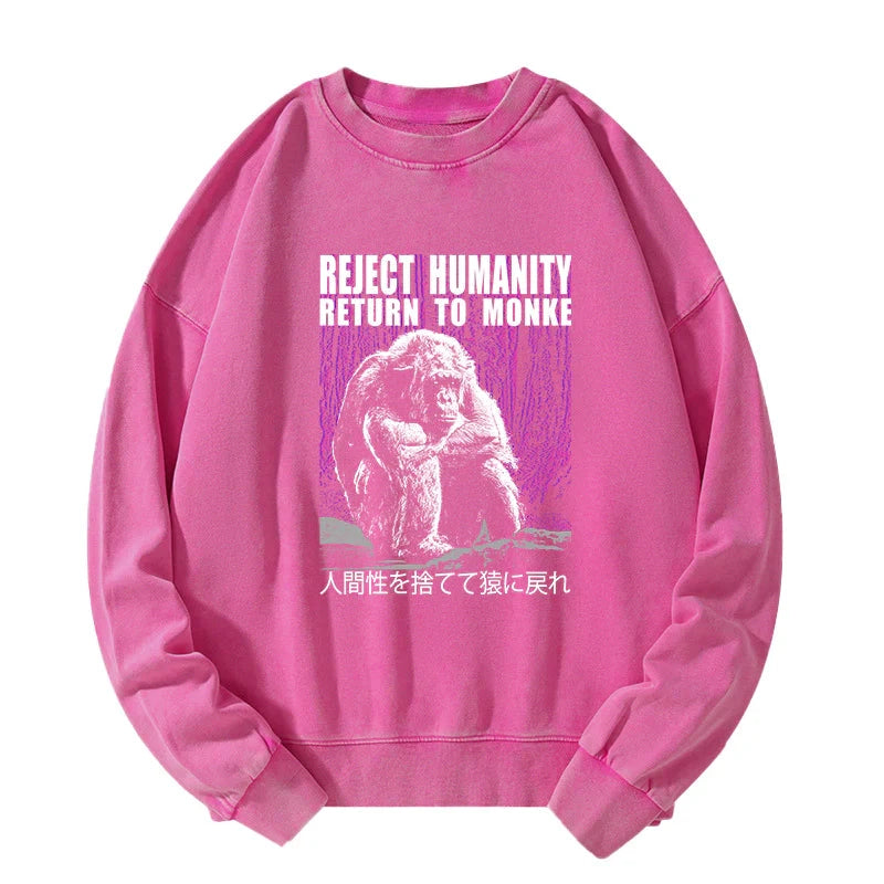 Reject Humanity Return To Monkey Washed Sweatshirt