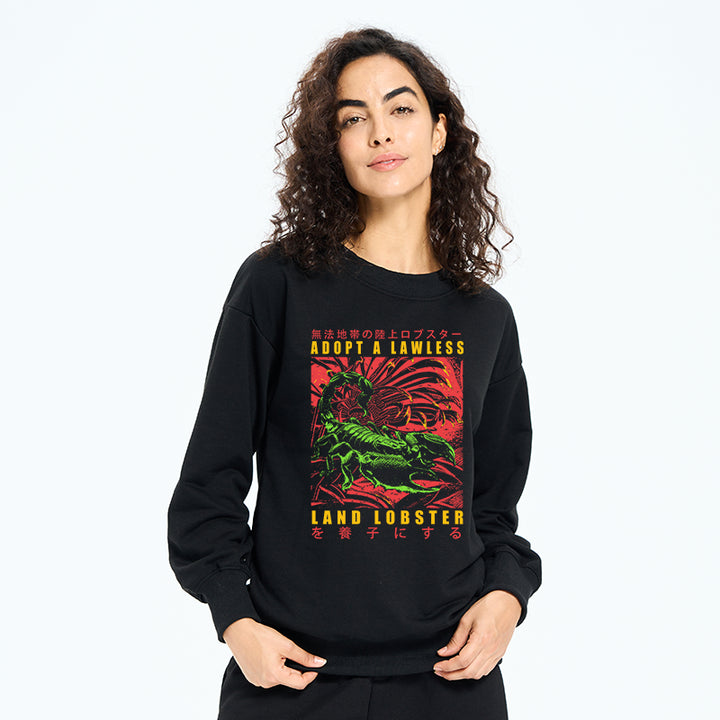 Adopting A Land Lobster Japanese Sweatshirt