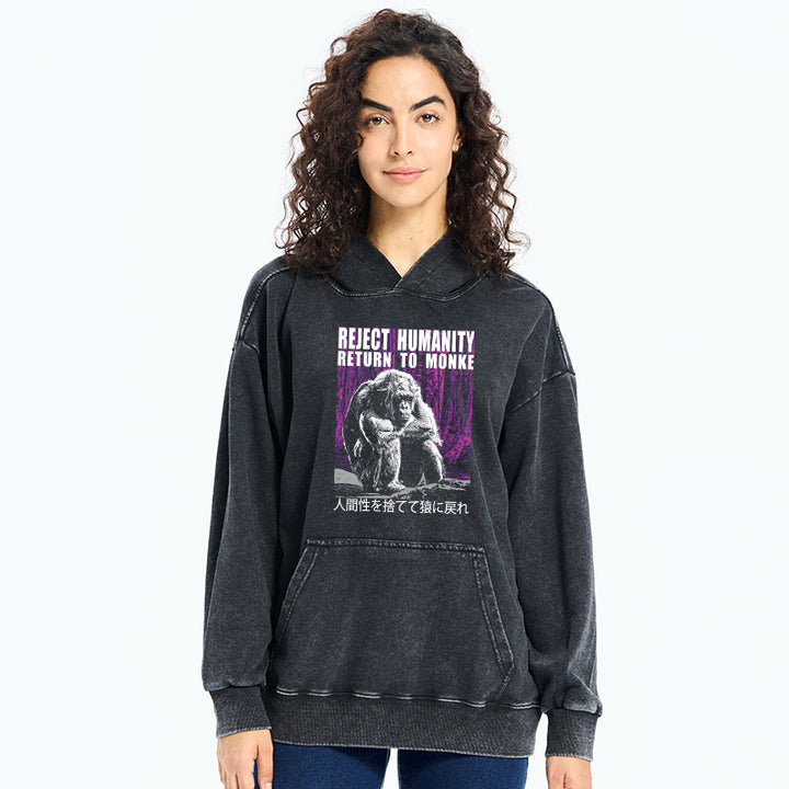 Reject Humanity Return To Monkey Washed Hoodie