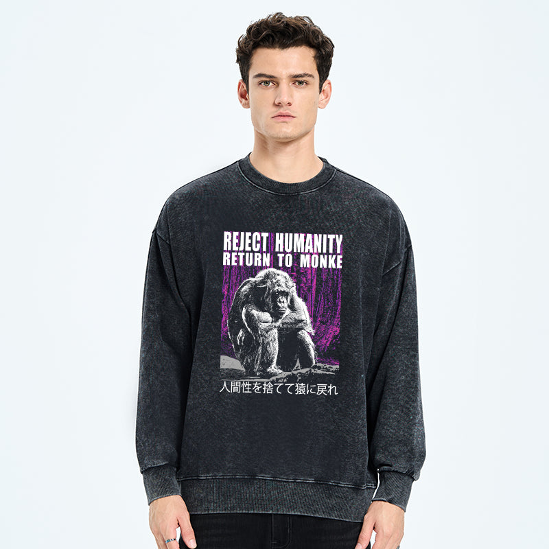 Reject Humanity Return To Monkey Washed Sweatshirt