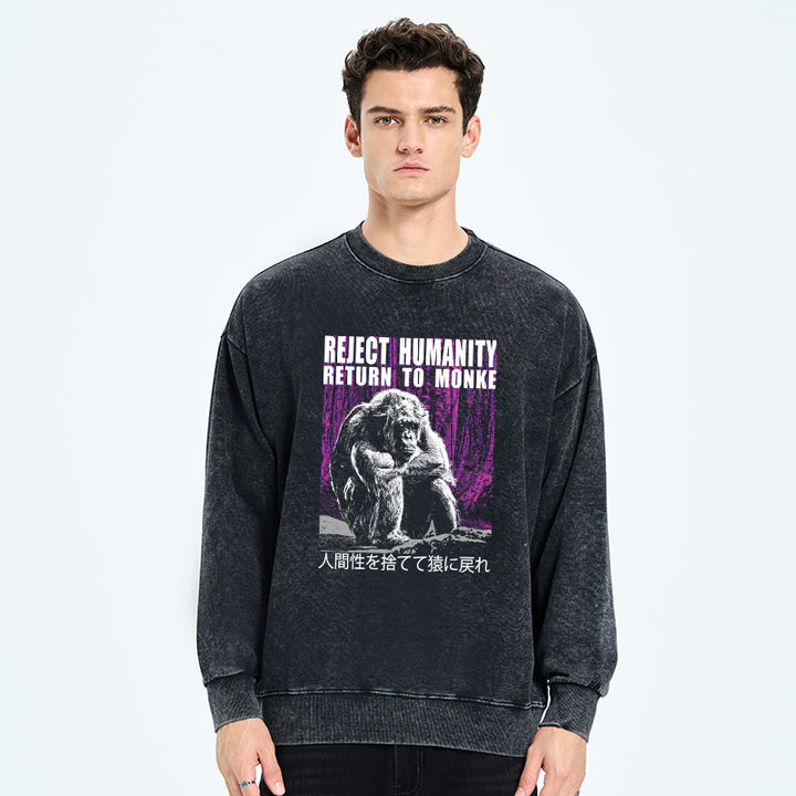 Reject Humanity Return To Monkey Washed Sweatshirt