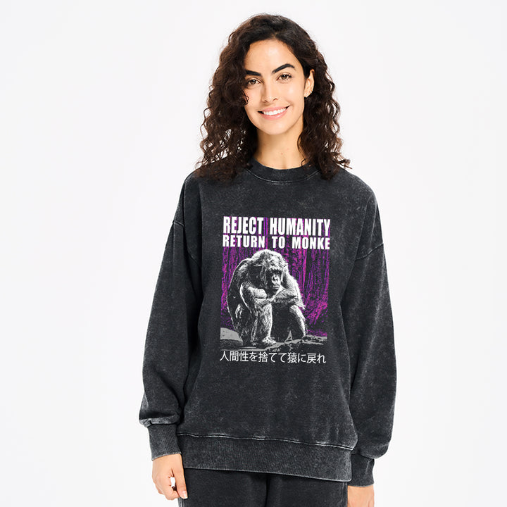 Reject Humanity Return To Monkey Washed Sweatshirt