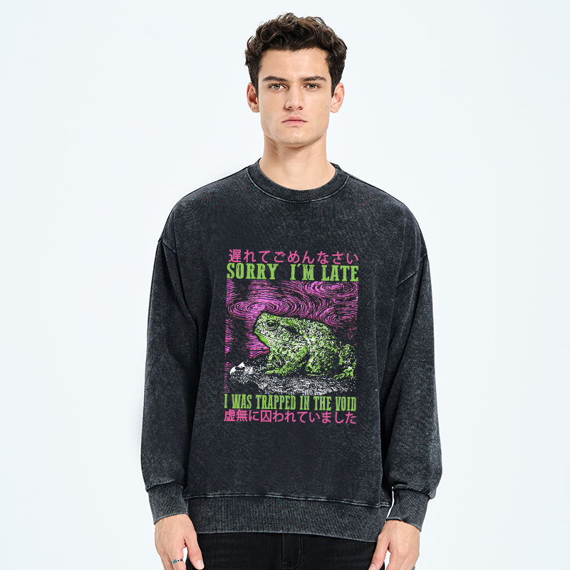 A Frog In Distress Japanese Washed Sweatshirt