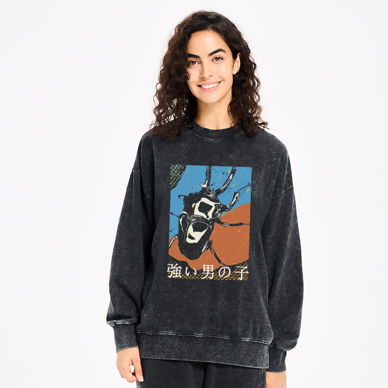 Strong Beetle Japanese Washed Sweatshirt