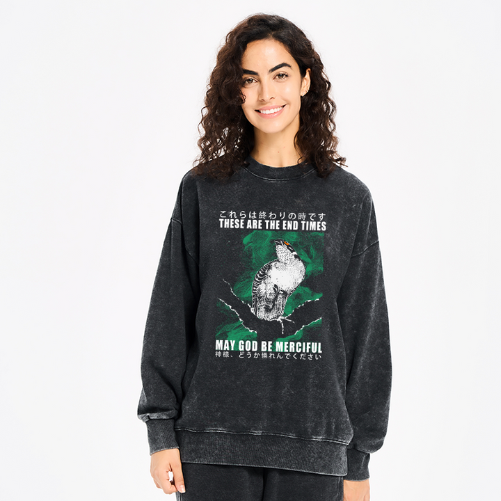 These Are The End Bird Washed Sweatshirt