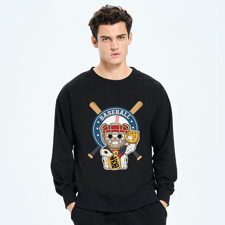 Janpaese Baseball Cat Sweatshirt