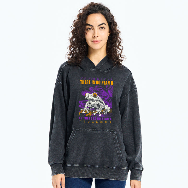 Thers Is No Plan B Frog Washed Hoodie