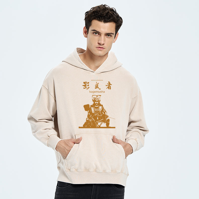 Japanese Shadow Samurai Washed Hoodie