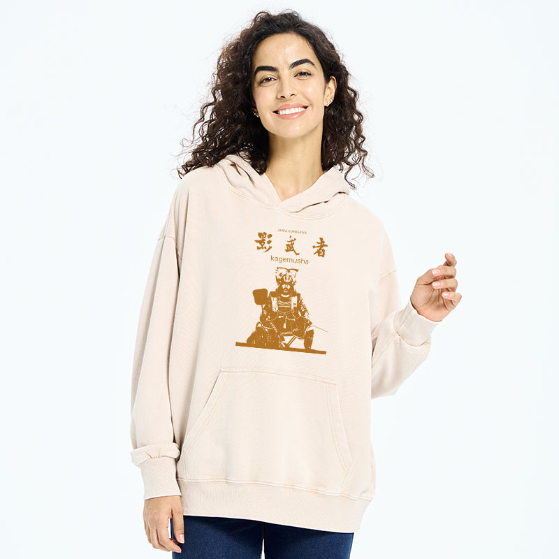 Japanese Shadow Samurai Washed Hoodie