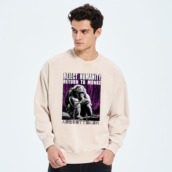 Reject Humanity Return To Monkey Japan Washed Sweatshirt