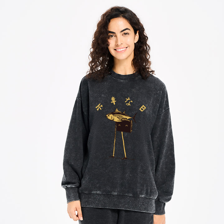 Unlucky Fish Japanese Washed Sweatshirt