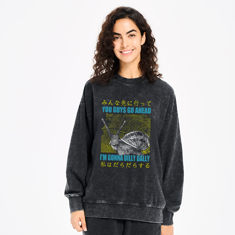 Slow Snail Japanese Washed Sweatshirt