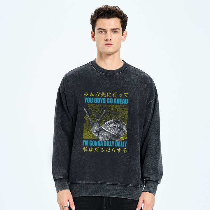 Slow Snail Japanese Washed Sweatshirt