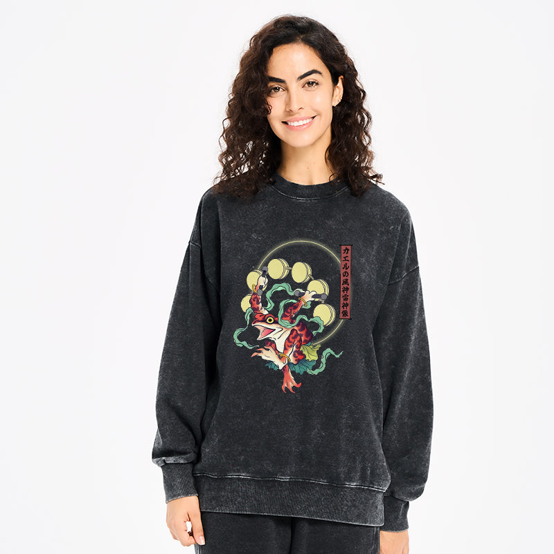 Frog Monster Japanese Washed Sweatshirt
