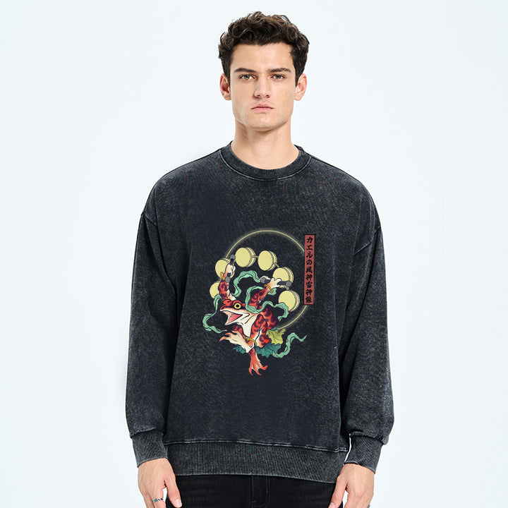 Frog Monster Japanese Washed Sweatshirt