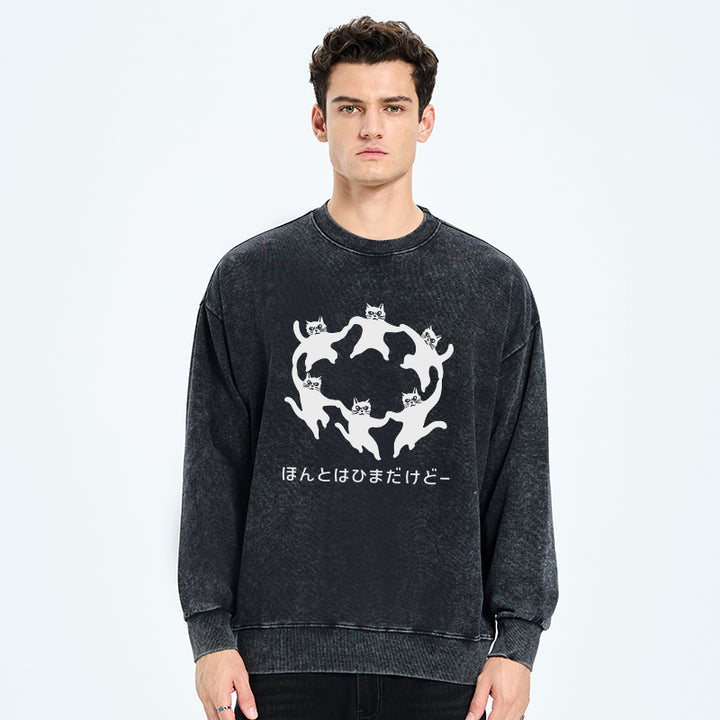 Leisure Cats Japanese Washed Sweatshirt