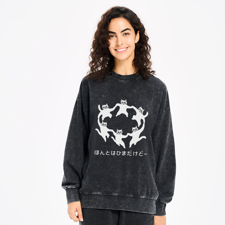 Leisure Cats Japanese Washed Sweatshirt