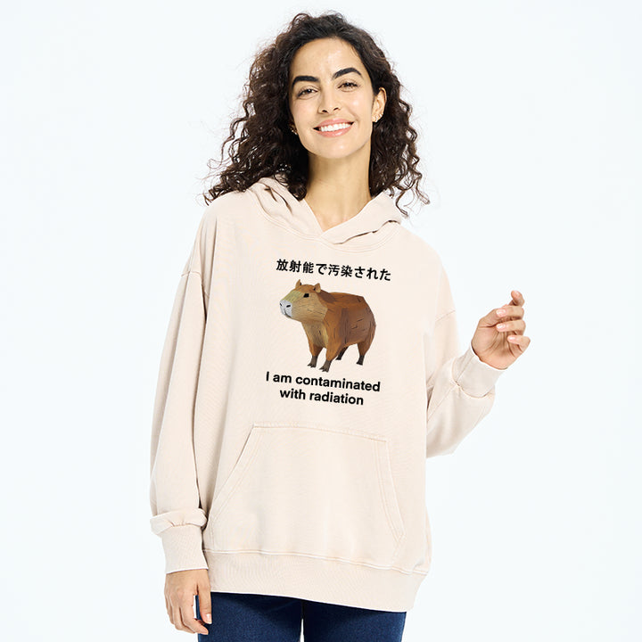 Capybara Contaminated By Radiation Washed Hoodie