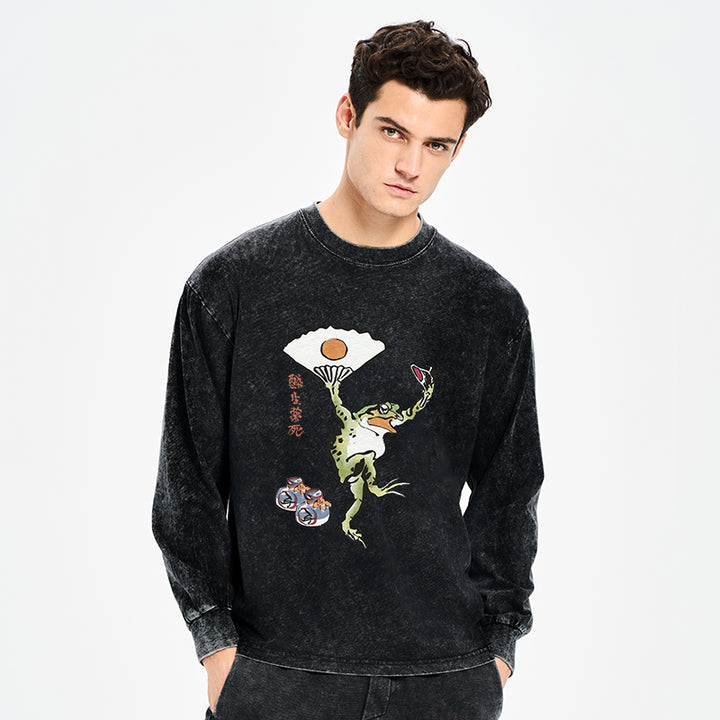 Dancing Frog Japanese Sweatshirt