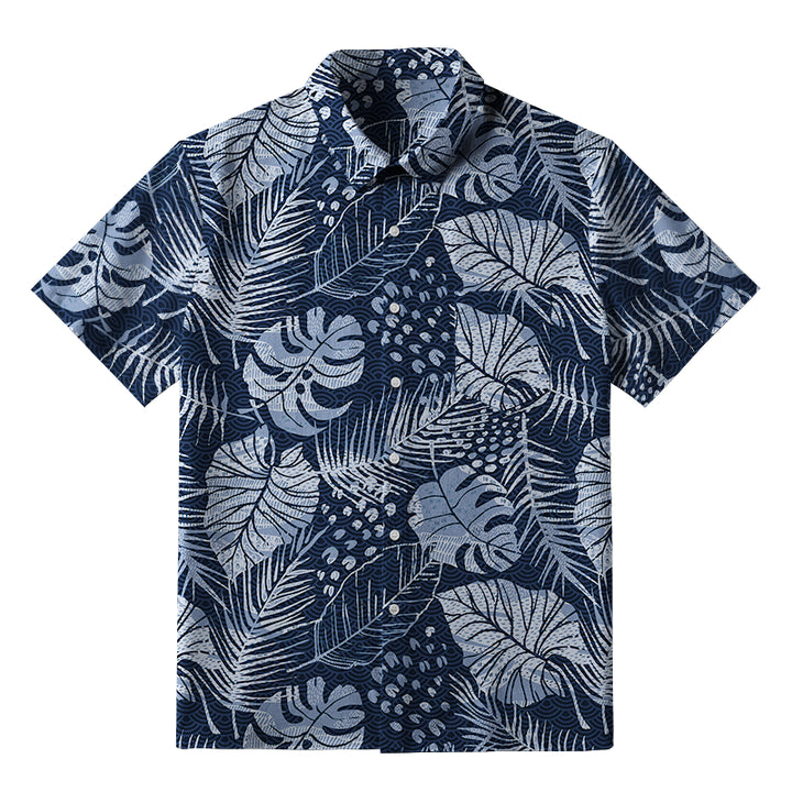 Jungle Leaf Dark Button-up Shirt