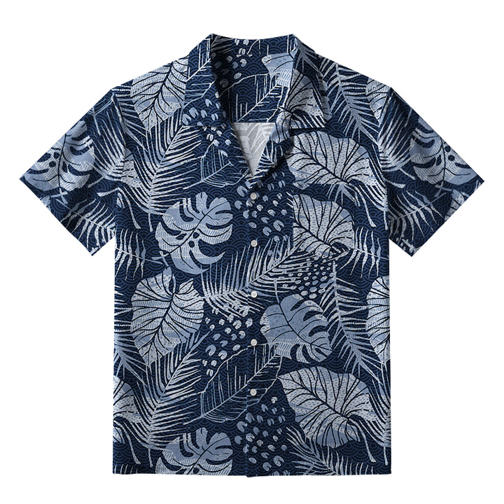 Jungle Leaf Dark Aloha Hawaiian Shirt