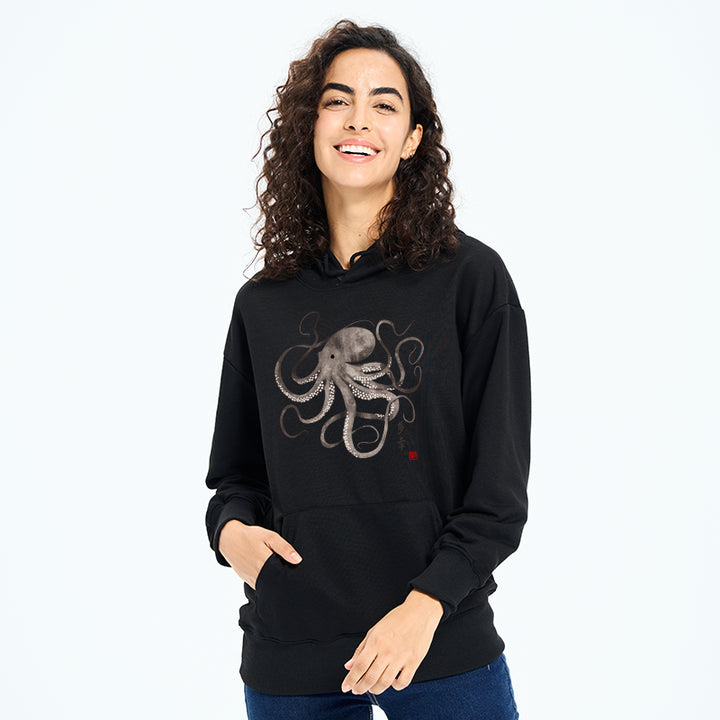 Octopus Japanese Calligraphy Classic Hoodie