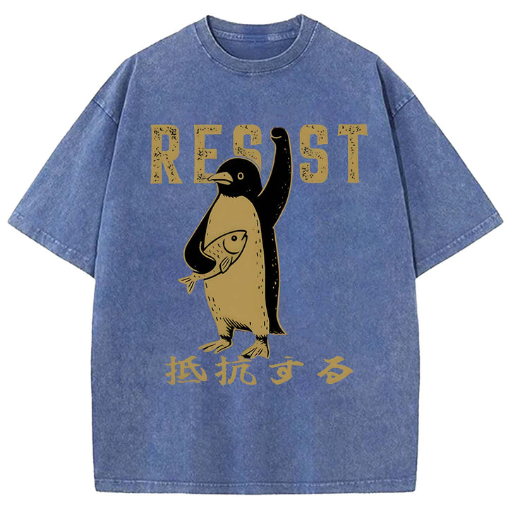 Penguin Resist Washed Crew Neck T-shirt