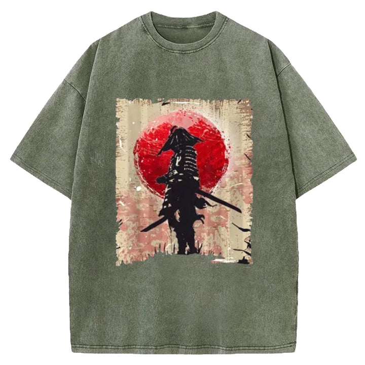 Samurai Washed Crew Neck T-Shirt