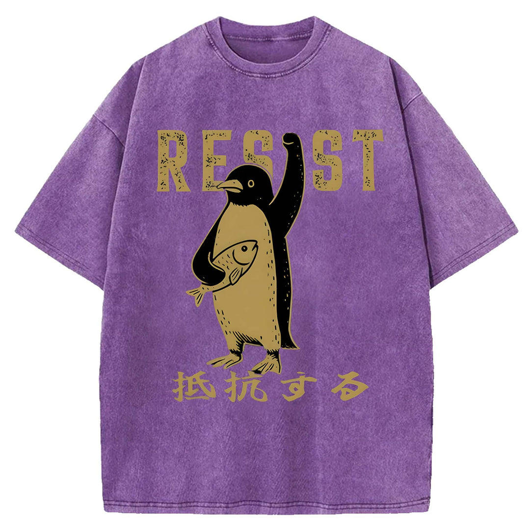 Penguin Resist Washed Crew Neck T-shirt