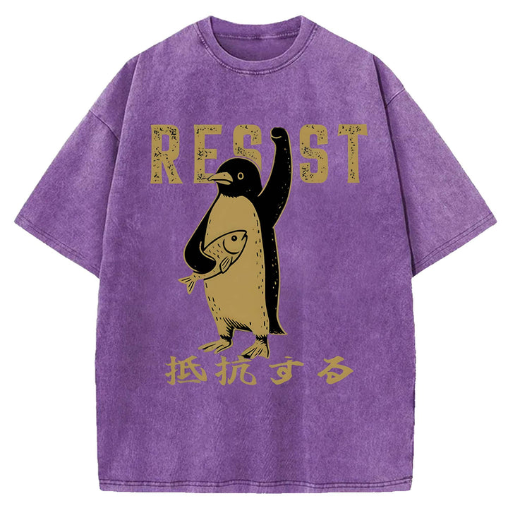 Penguin Resist Washed Crew Neck T-shirt